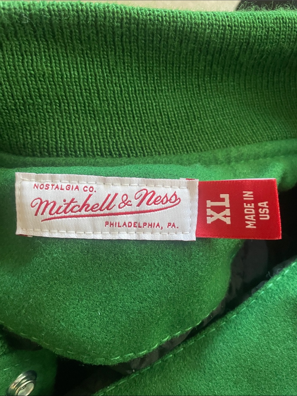 Mitchell & Ness x Gatorade Stokely Van Camp Varsity Jacket Green White - Picture 4 of 4